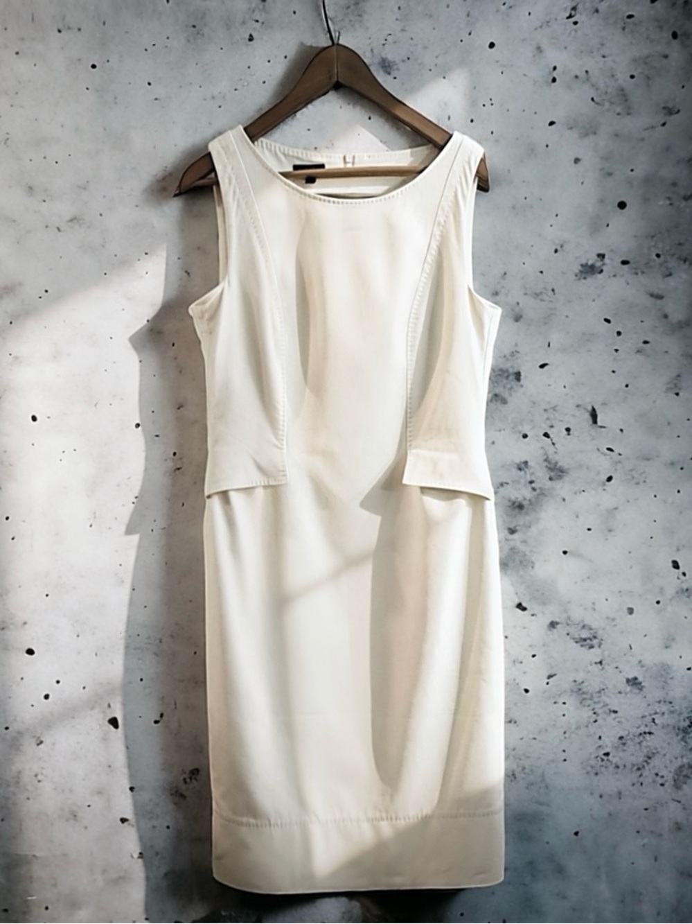 Escada Cream Sheath Midi Dress